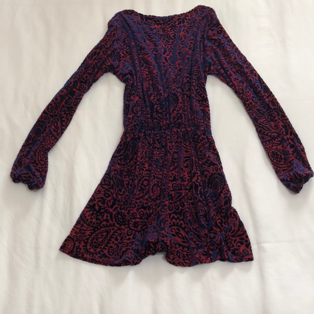 Orange and blue romper